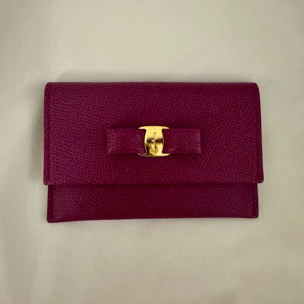 Salvatore Ferragamo Vara Bow-Detail Leather Wallet